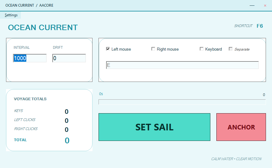 Ocean Current custom AutoClicker skin